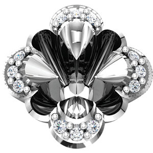 Solitaire Connectionsâ„¢ Designer Accented Collar Component