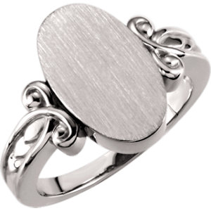 Open Back Oval Signet Ring