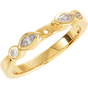 Accented Engagement Ring Base or Band