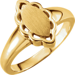 Open Back Signet Ring