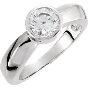 Bezel Set Solitaire Engagement Ring