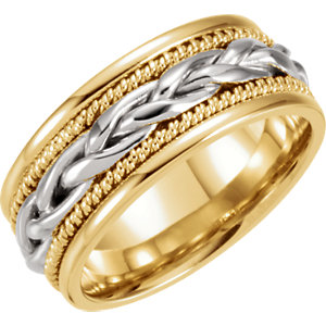 Comfort-Fit Hand-Woven Two-Tone Band