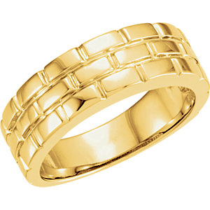 Brick Design 8mm Tapered Band