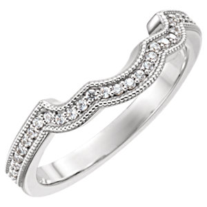 Baguette Accented Engagement Ring or Band