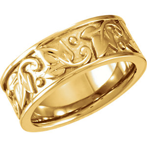 Leaf Design 8mm Bands