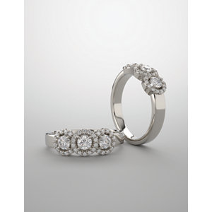 Three-Stone Anniversary Band