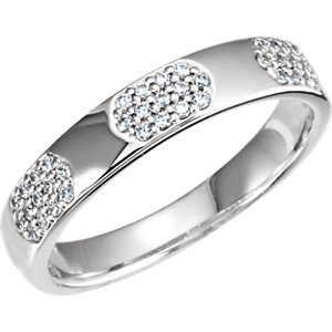 Bezel Set Accented Engagement Ring or Band