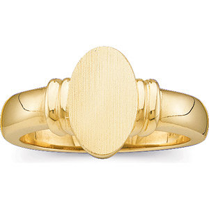 Open Back Oval Signet Ring