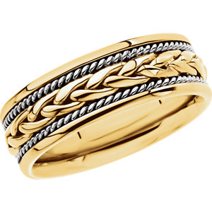 Comfort-Fit Hand-Woven Two-Tone Band