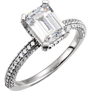 Accented Engagement Ring or Band