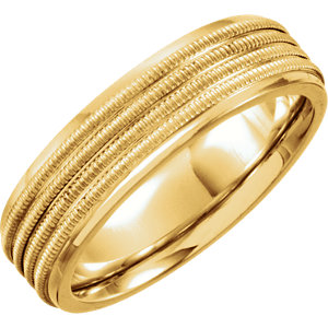 Comfort-Fit Milgrain Band