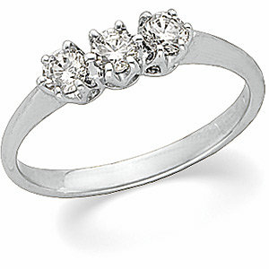 Three-Stone Anniversary Band