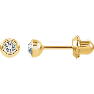 Crystal Inverness Piercing Bezel Earrings