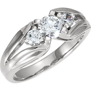 Accented Engagement Ring or Band