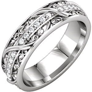 Sculptural-Style Eternity Band