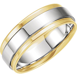 Comfort-Fit Two-Tone Band