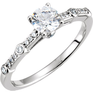 Accented Engagement Ring or Band