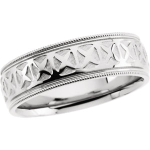 Comfort-Fit Milgrain Band