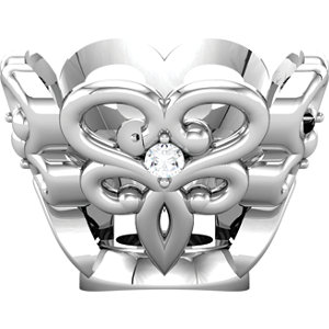 Solitaire Connectionsâ„¢ Designer Accented Collar Component