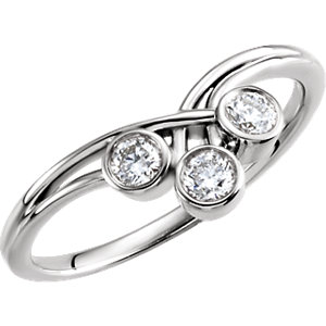 Three-Stone Bezel Set Ring