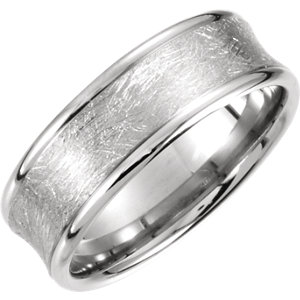 Comfort-Fit Carved Wire Swirl Finish Band