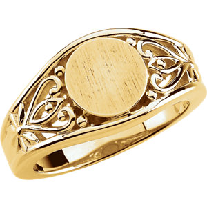 Ladies Open Back Signet Ring