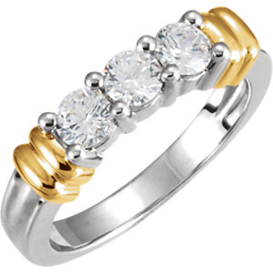 Three-Stone Anniversary Band