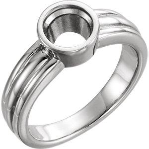 Bezel Set Solitaire Engagement Ring