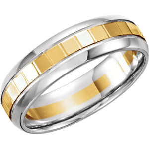 Comfort-Fit Two-Tone Band