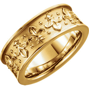 Fleur-de-lis 7.75mm Band