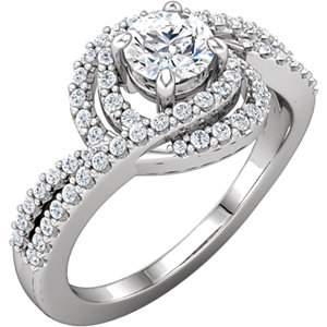 PavÃ© Twist-Style Engagement Ring or Band