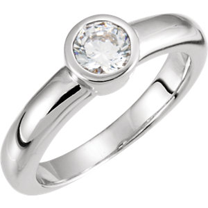 Bezel-Set Solitaire Engagement Ring