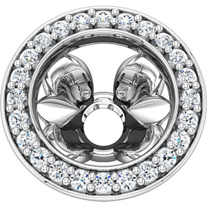 Solitaire Connectionsâ„¢ Designer Halo-Style Accented Collar Component